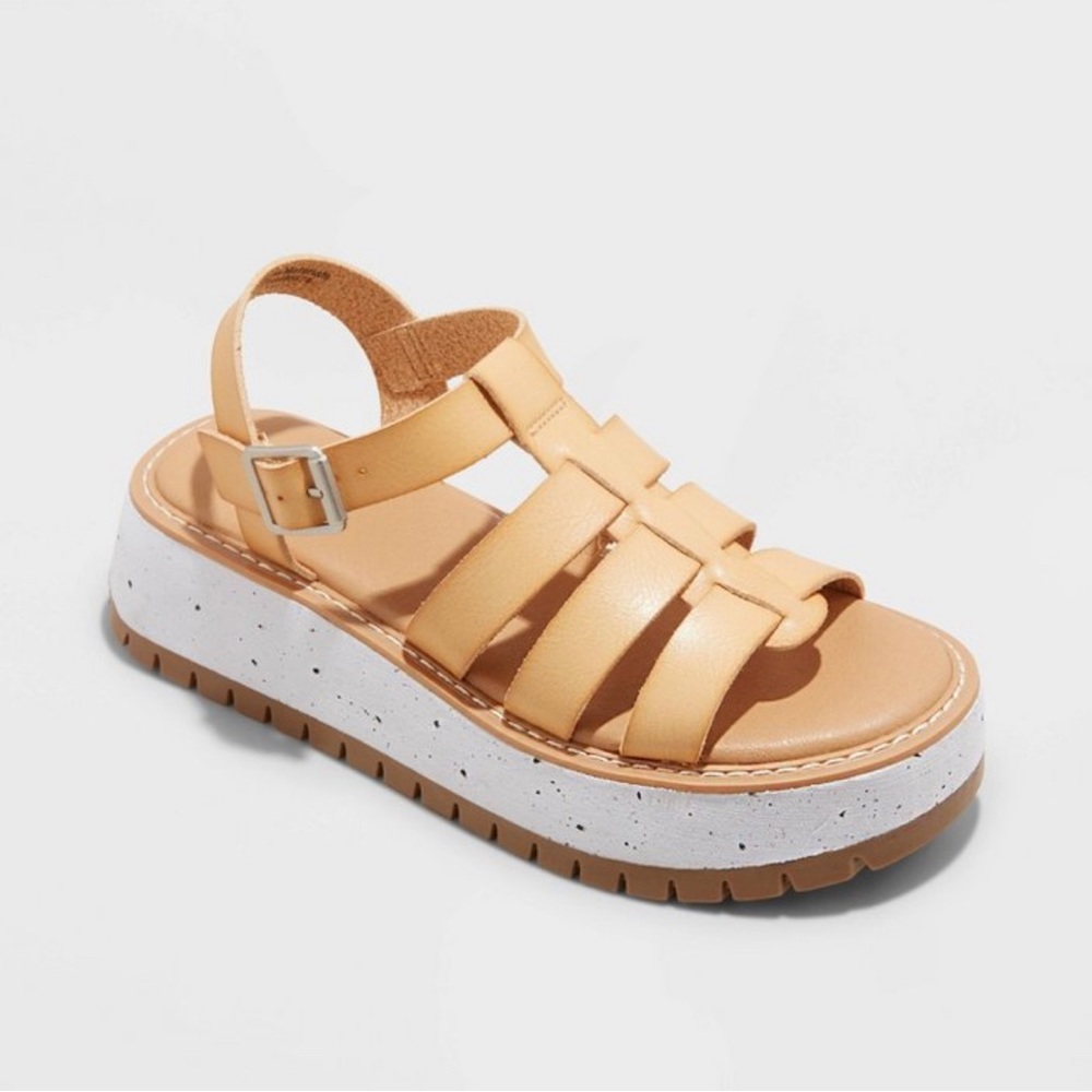 Universal Thread Justine Flat Sandals - Memory Foam Size 5
